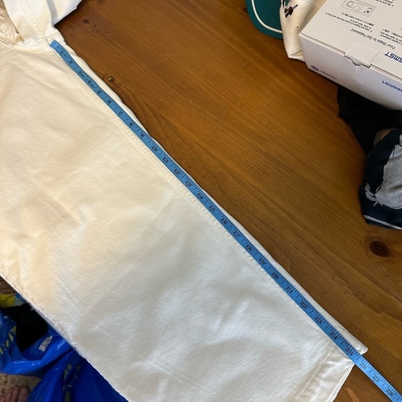 Banana Republic High Rise Wide Leg Cream Off White Crop Jean Womens 29 NWT - Picture 6 of 9